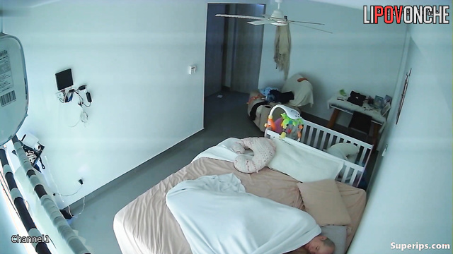 Old fart stroking her sexy tanned body after cool fuck