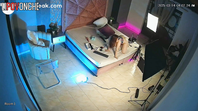 Redhead webcam model oiled her pussy for better masturbation