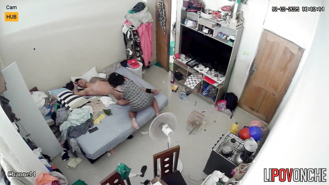 They fucking in their small and dirty room, look now