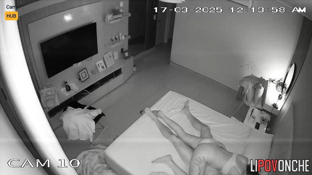 Horny couple enjoying their tender night, hidden cam