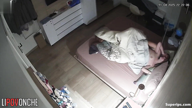 Married couple fucked so hot all night, hidden cam