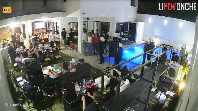 After a fun party, Mexican lesbians sleep off on the couch in the lobby