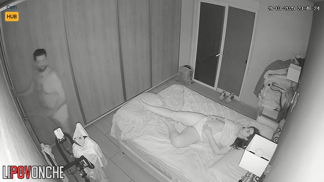 Big-breasted Latina gets turned on when her husband licks her nipples