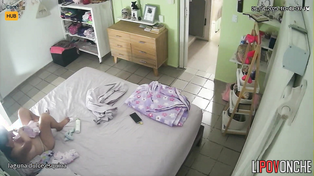 Chubby lesbian enjoying foot massage from her girlfriend