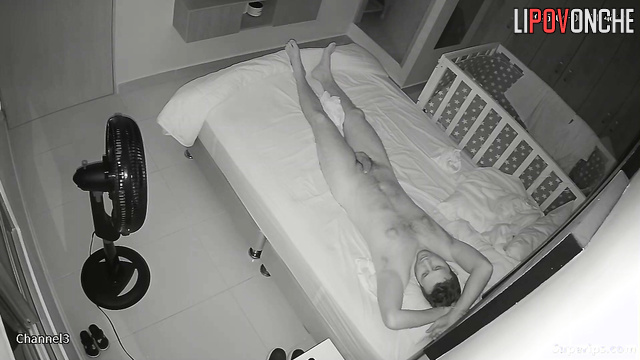 Young gorgeous couple kissing hotly before sex / home tapes