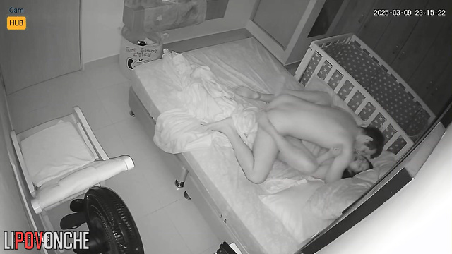 Naked colombian parents enjoying each other at night
