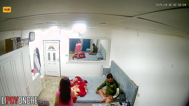 Bored horny wife molests her bearded husband with hairy body