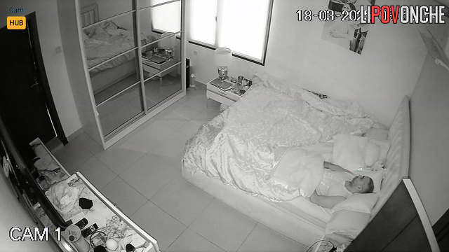 Naked wife wakes up her husband: Honey, it's time to fuck