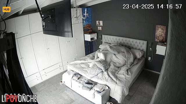 The husband suddenly woke up to his Argentine wife licking his erect cock