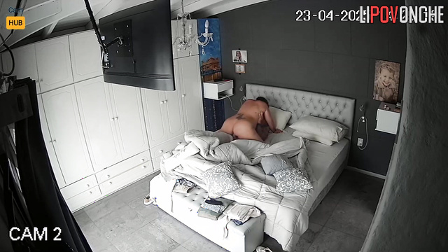 The husband suddenly woke up to his Argentine wife licking his erect cock