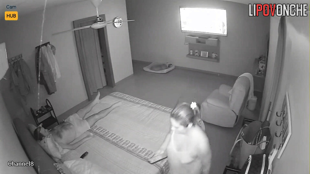 She decided to distract him from watching TV with blowjob
