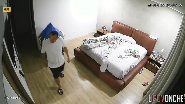 Couple getting ready for bed - hidden night video