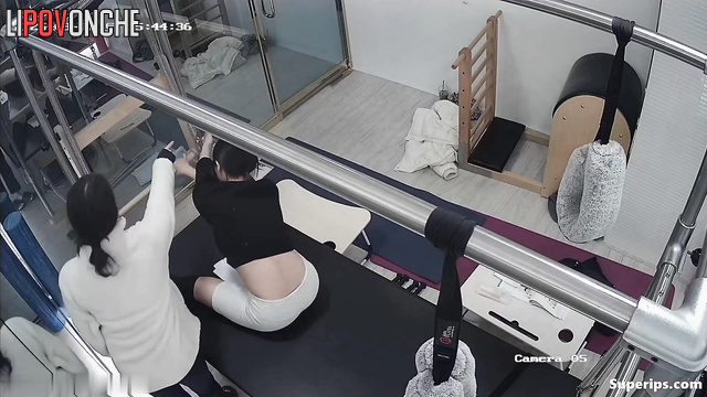 Beautiful Korean women seductively undress and tranize in a doctor's office