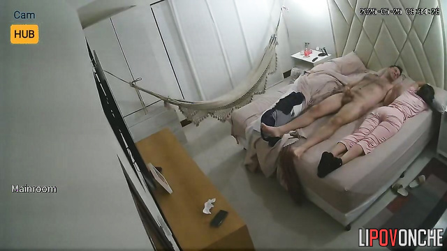 They always spend their time so hot in bed, hidden camera