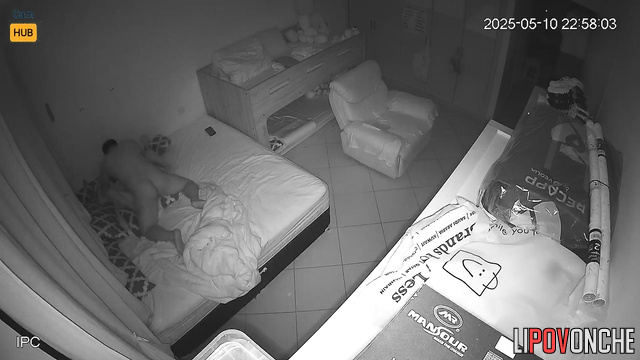 People enjoying kisses and not only that in bed, look