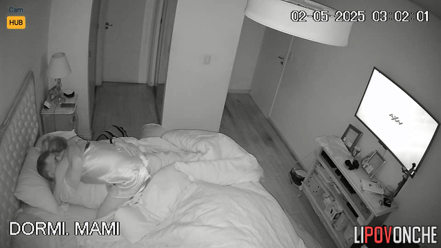 Young couple prefers sex to watching TV - night video