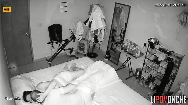 The wife joined her husband in bed, coaxing him to get a little fucking