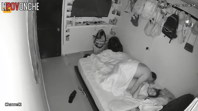 Sleepy plump Latina has lazy sex with her young horny husband