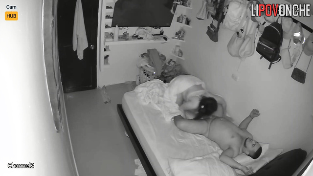 Hiding under the covers husband licks his chubby wife's hot pussy