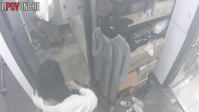 Cute asian girls changing clothes in the locker room