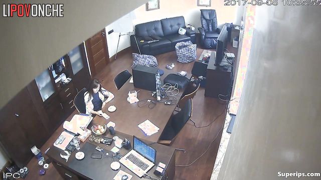 Unhappy boss fucks his skinny secretary in doggystyle position