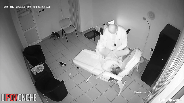 Bald doctor fucked his horny patient hard right in his office