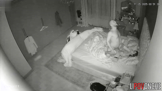 The lush-breasted beauty felt the cock of the bald bearded man in full measure