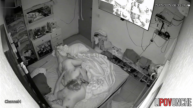 A busty milf snuck up on her husband's cock and left him no chance to rest