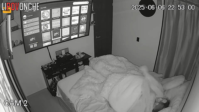 The chubby Latina was awakened by her inexhaustible husband for a sweet night fuck