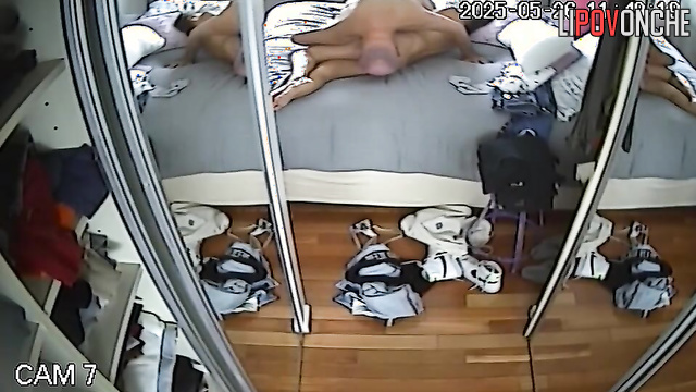 The wife had no time to get dressed and husband pounced and fucked her