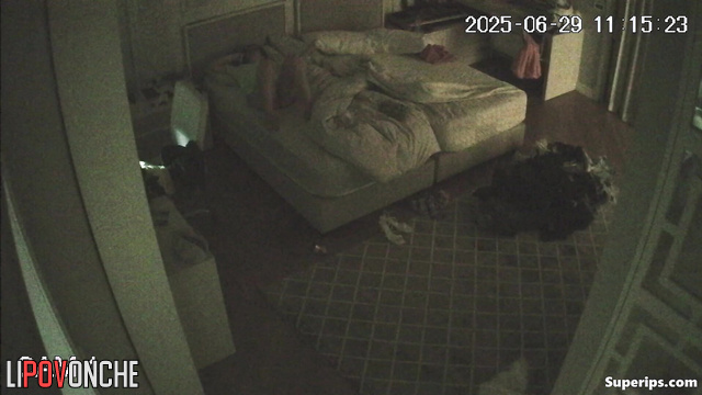 Best friends relaxing in the bedroom / one of them is topless