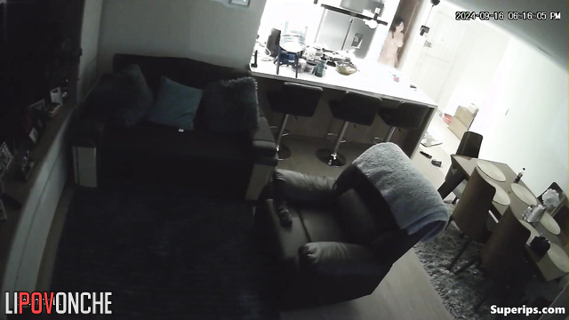 Spy camera fixed their evening fuck after delicious dinner