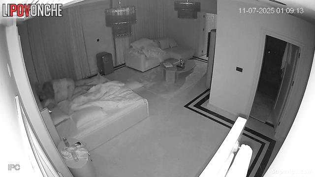 Chubby guy enjoying his gorgeous wife's body, spy camera