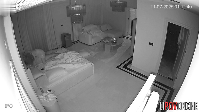 Chubby guy enjoying his gorgeous wife's body, spy camera