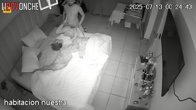 People in love relaxing and fucking on the bed right now