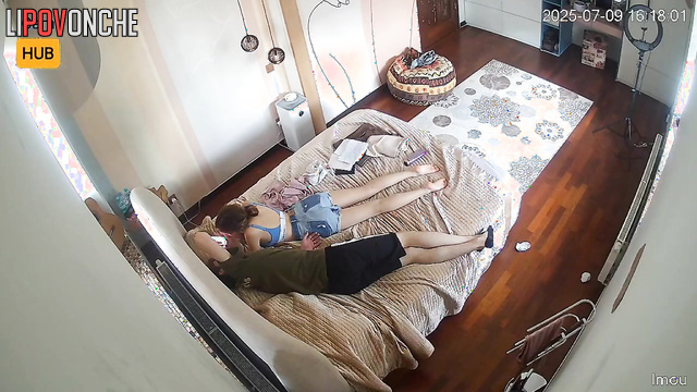 Boyfriend licking ass his girl while parents are at work