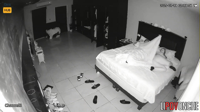 Chubby brunette getting dressed after hot sex, look