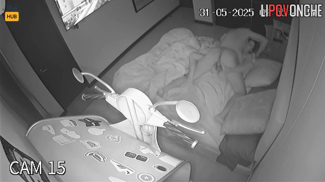 Couple in love enjoying each other, hidden camera