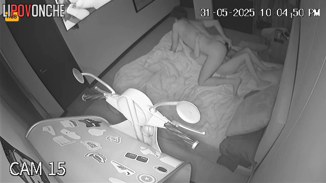Couple in love enjoying each other, hidden camera