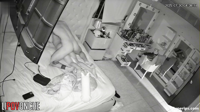 A hidden camera captured the luxurious sex of a beautiful tattooed couple
