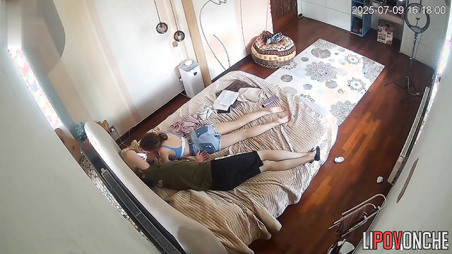 Boyfriend gives young beauty a massage from her back to her vagina