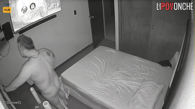 Lovers relax in missionary position, unaware each move is captured on tape