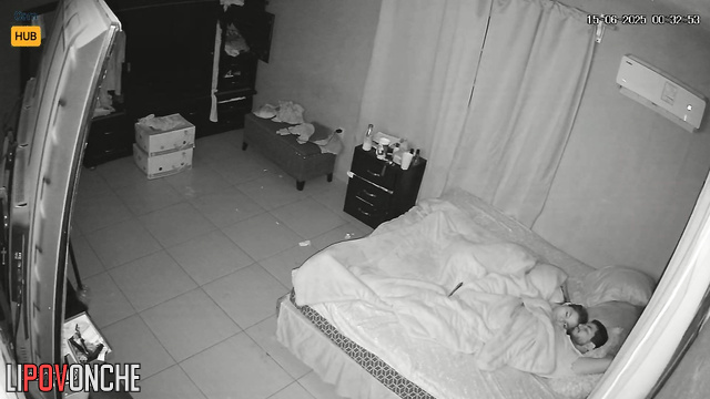 This couple enjoys nice sex, unaware that the camera sees everything