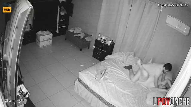 This couple enjoys nice sex, unaware that the camera sees everything
