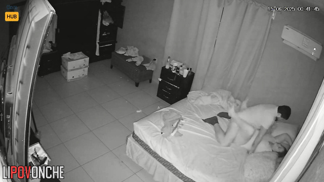 This couple enjoys nice sex, unaware that the camera sees everything