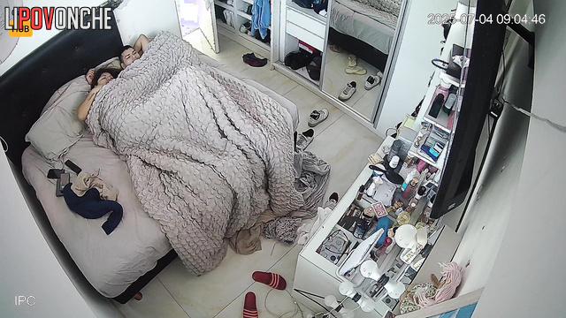 This couple enjoys peace, unaware a camera sees everything