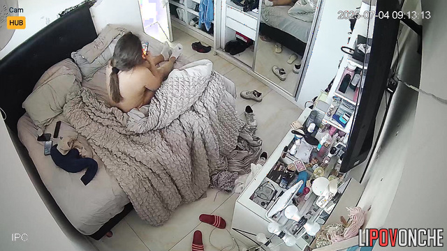 This couple enjoys peace, unaware a camera sees everything