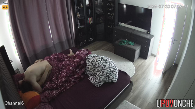 Russian couple fucks softly, not knowing a lens records it all / look