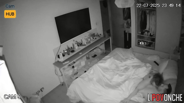 Couple kisses softly, not knowing a lens records it all (bedroom scenes)