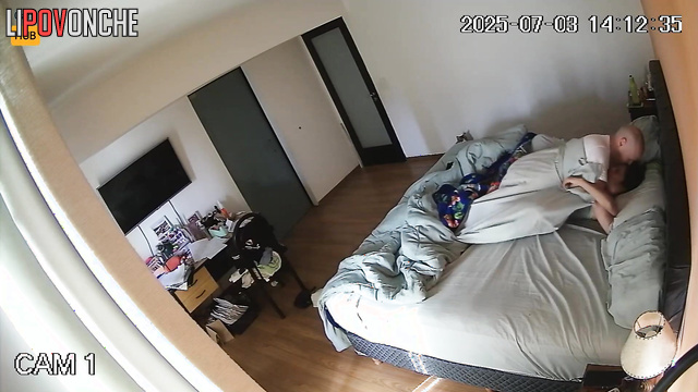 They fucking in bed, not realizing a lens see all